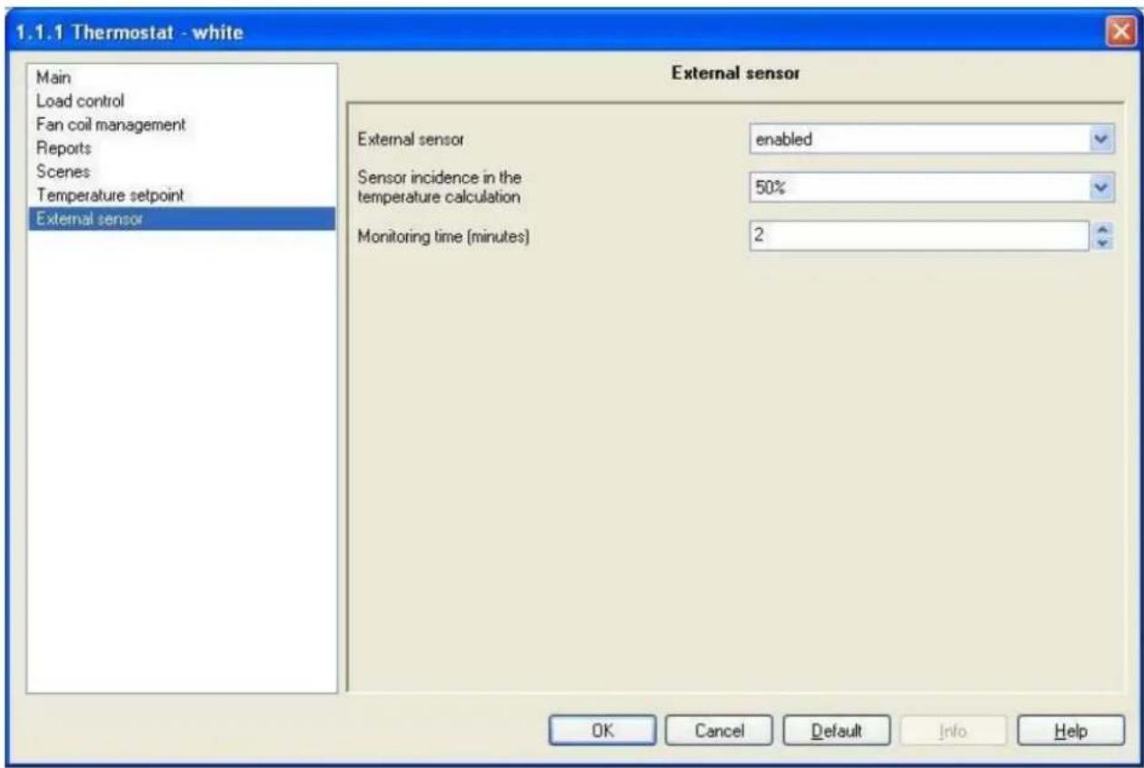 Gewiss GW10793 - "External sensor" menu - 1