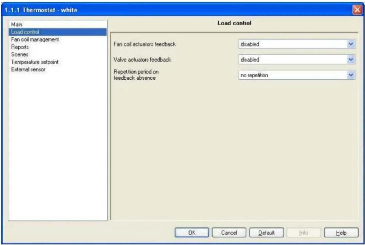 Gewiss GW10793 - "Load control" menu (fan coil enabled)" - 1