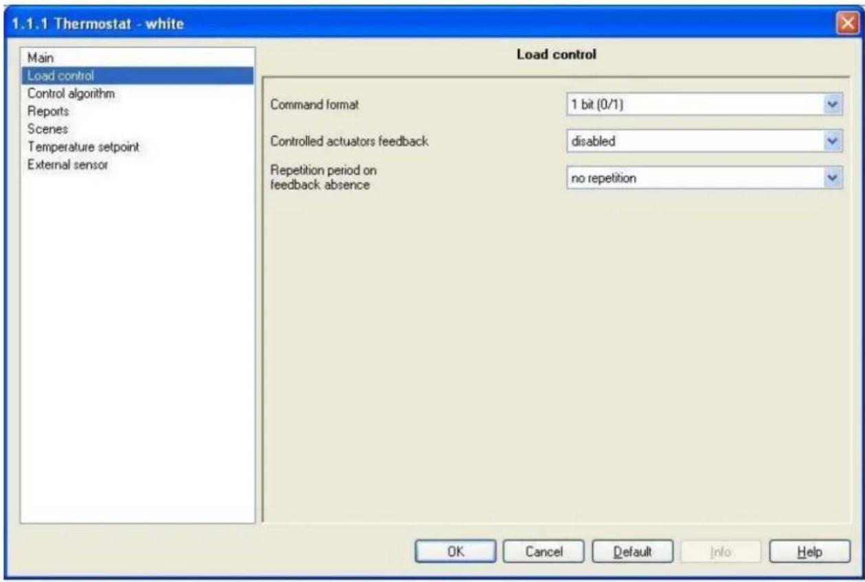 Gewiss GW10793 - "Load control" menu (fan coil disabled) - 1