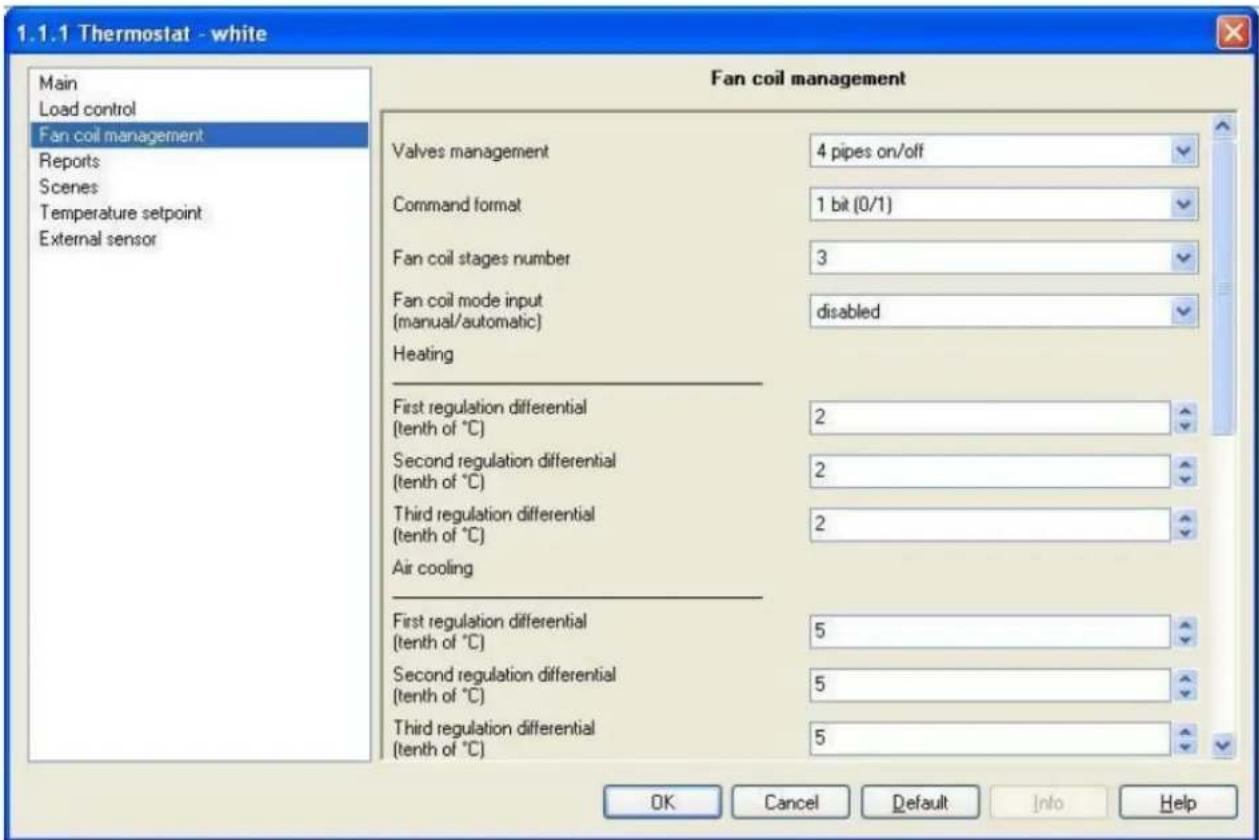 Gewiss GW10793 - "Fan coil management" menu - 1