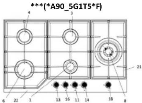 ***(*A90_5G1T5*F) 4 3 21 6 22 1 13 16 11 14 18 a