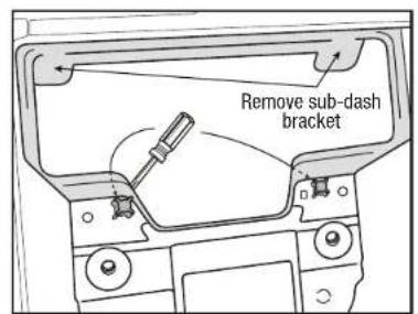 Remove sub-dash bracket