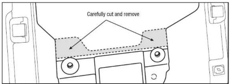 Carefully cut and remove