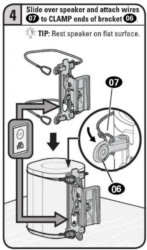 SANUS WSWM22 - Attach Mount to Speaker SO - 4