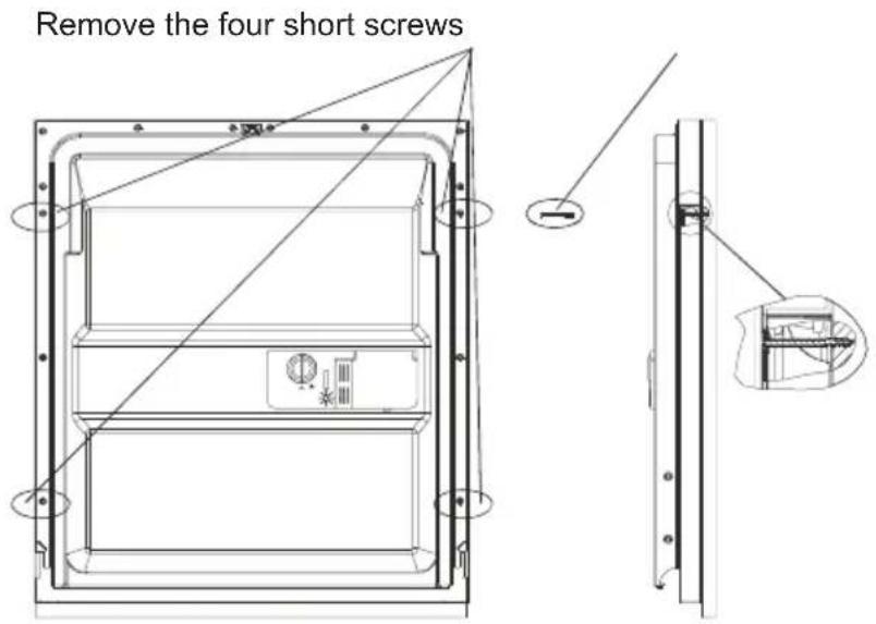 Remove the four short screws
