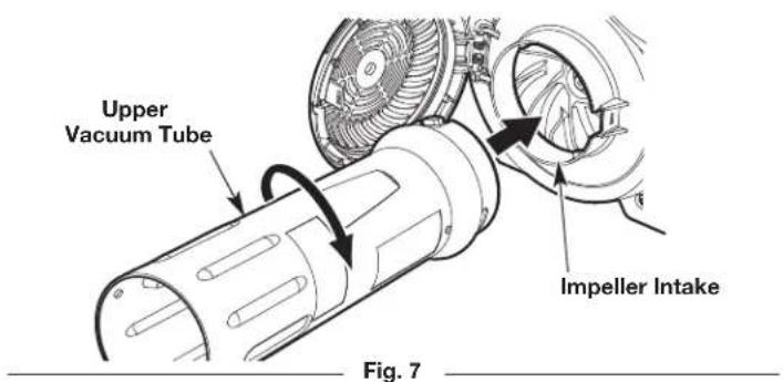 TROY-BILT TB27VH - Installing the Lower Vacuum Tube - 4