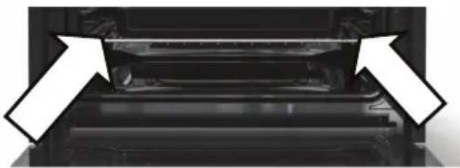 Defy DBO483E - Placing the wire shelf and tray onto the shelf runners properly - 1