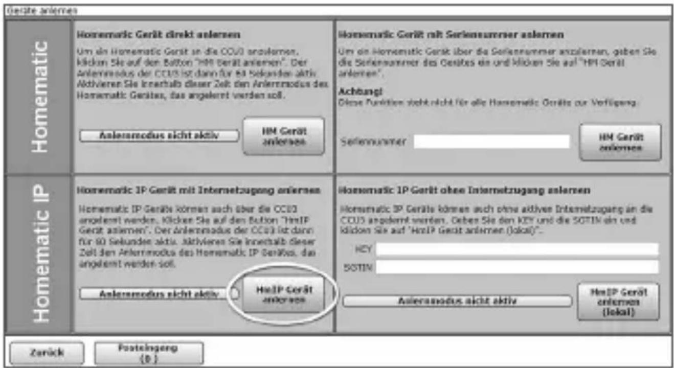 Homematic IP HMIPW-WRC2 - Anlernen an die Zentrale CCU3 - 2