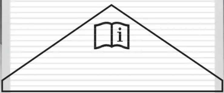 Simple line drawing of a triangle with an open book symbol inside, no text or labels present.