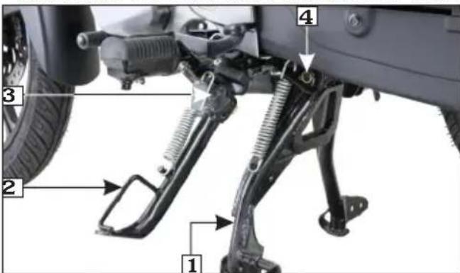 Labeled diagram of a vehicle suspension system with numbered components
