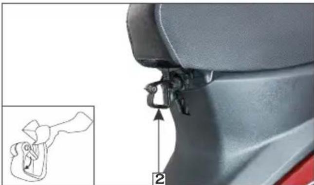 HERO Destini 125 Xtec (2022) - Rear luggage hook - 1