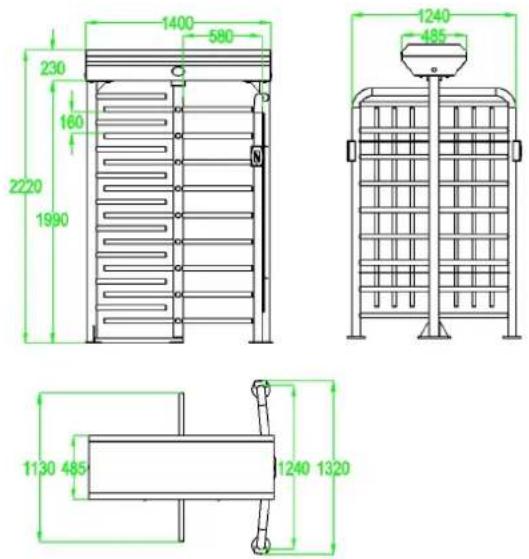 ZKTeco FHT2311 - Structures and dimensions - 2