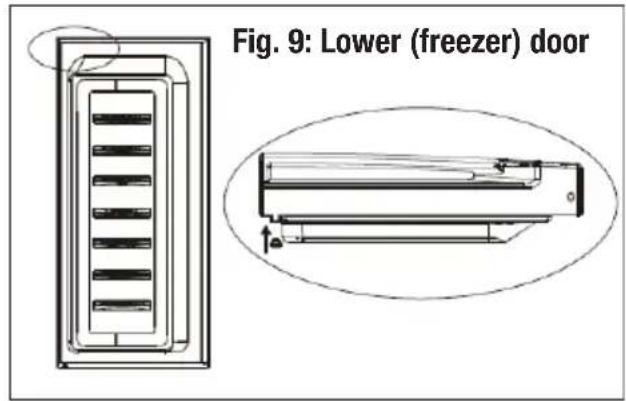 Fig. 9: Lower (freezer) door