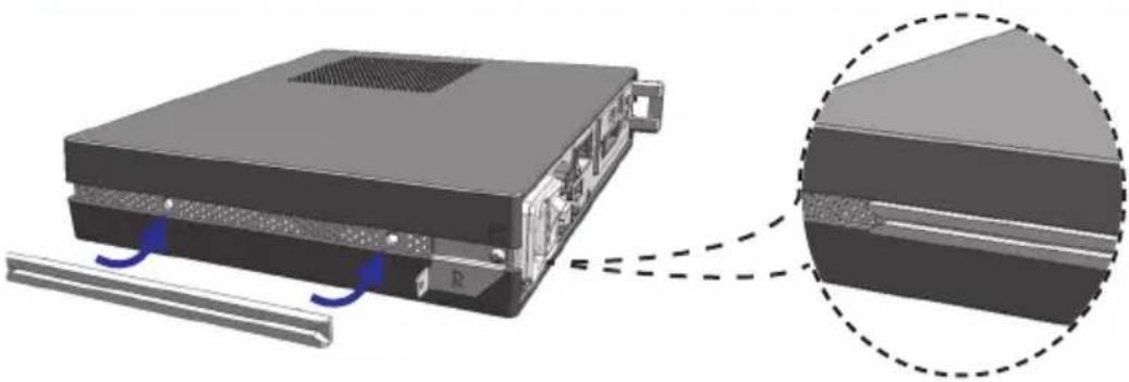 LG NA2000 - Place the rail in the slots on the side of the product. - 1