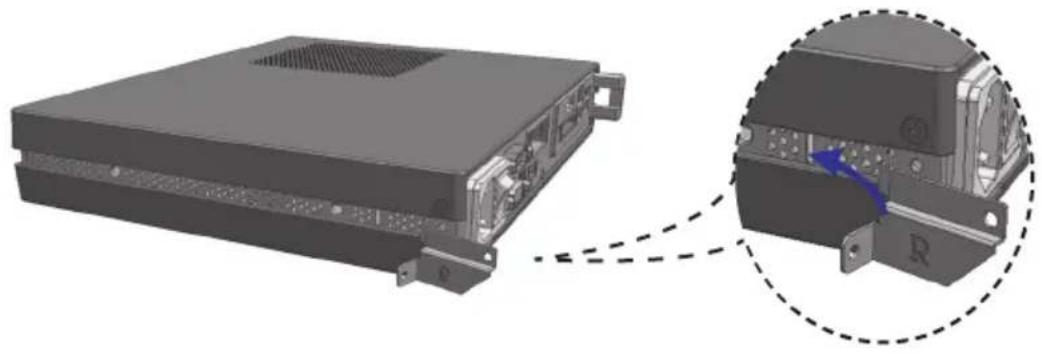 LG NA2000 - Place the handle into the slots on the side of the product. - 1