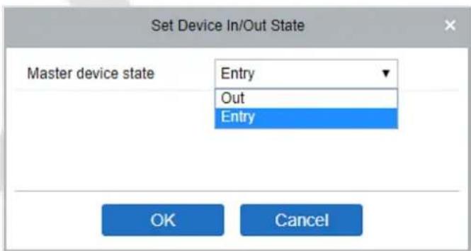 Set Device In/Out State Master device state Entry Out Entry OK Cancel