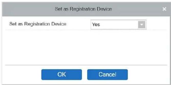 Set as Registration Device Set as Registration Device Yes OK Cancel