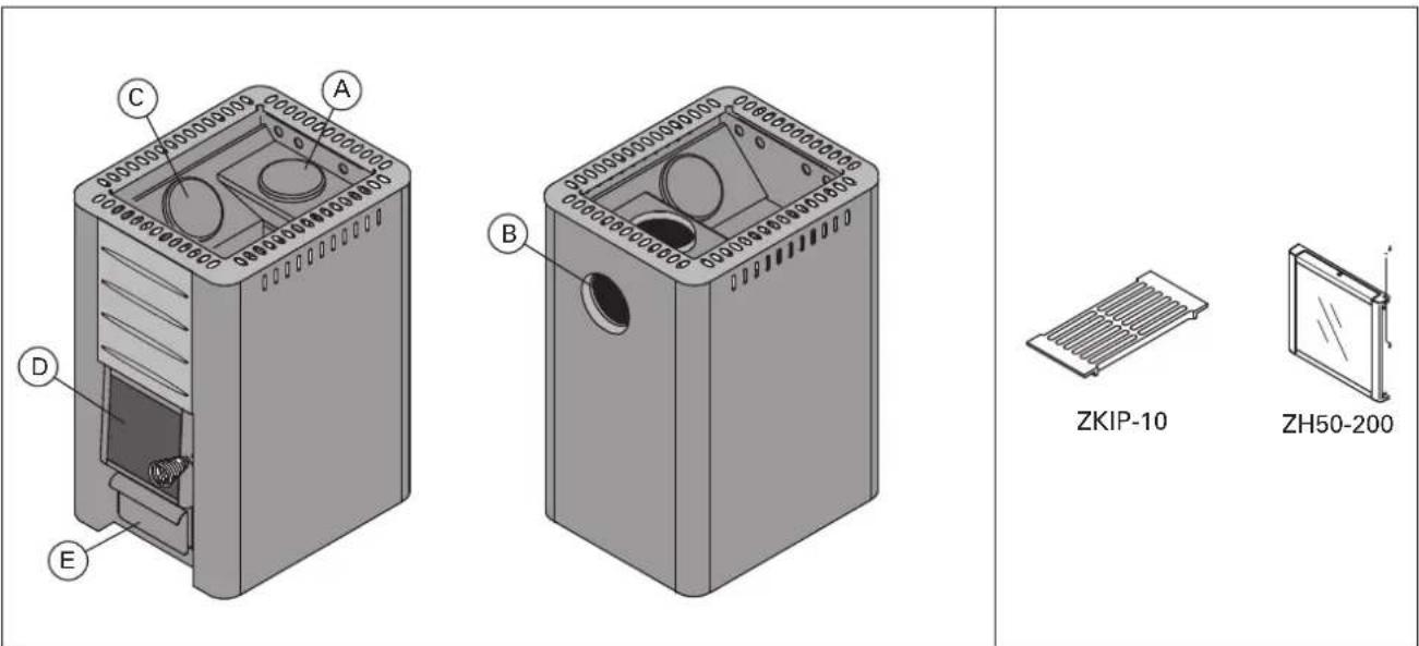 HARVIA Pro 50 20 WK500 - Stove Parts - 1