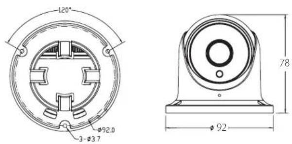 120° 3-Ø3.7 Ø92.0 78 Ø92
