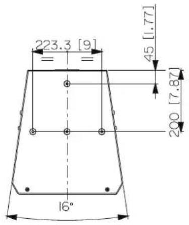 223.3 [9] 45 [1.77] 200 [7.87] 16°