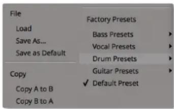 Solid State Logic Fusion Vintage Drive - Preset Management Display - 1