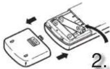 MITSUBISHI MSZ-GS35VFD - Installing the remote controller batteries - 1