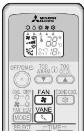 MITSUBISHI MSZ-GS35VFD - FAN SPEED AND AIRFLOW DIRECTION ADJUSTMENT - 1