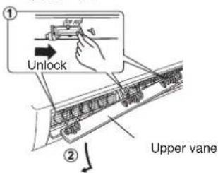MITSUBISHI MSZ-GS35VFD - Air outlet and Fan (before cleaning, make sure that the fan is stopped) - 1