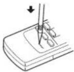 MITSUBISHI MSZ-GS35VFD - Installing the remote controller batteries - 2