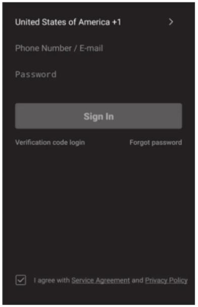 United States of America +1 Phone Number / E-mail Password Sign In Verification code login Forgot password I agree with Service Agreement and Privacy Policy