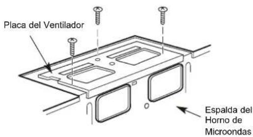 Placa del Ventilador Espalda del Horno de Microondas