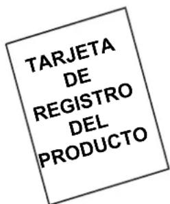 TARJETA DE REGISTRO DEL PRODUCTO