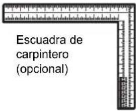 Escuadra de carpintero (opcional)