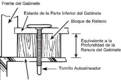 Frente del Gabinete Estante de la Parte Inferior del Gabinete Bloque de Relleno Equivalente a la Profundidad de la Ranura del Gabinete Tornillo Autoalineador Parte Superior del Hume de Microcadores