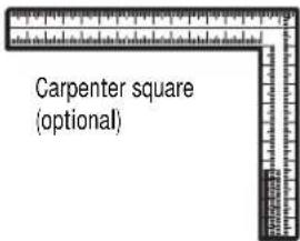 Carpenter square (optional)