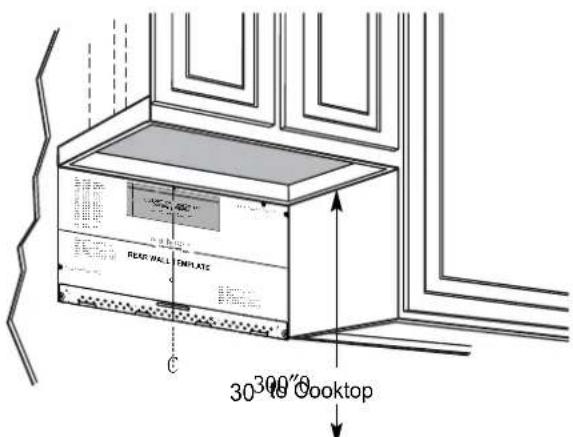REAR WALL EMOPLATE 30" 300" Cooktop