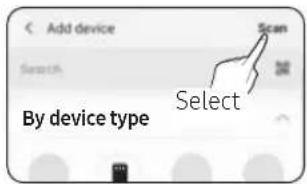 Add device Scan Search By device type Select