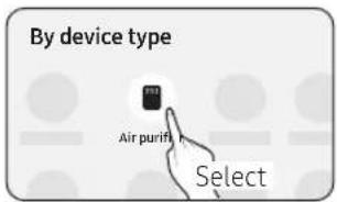 By device type Air purifier Select