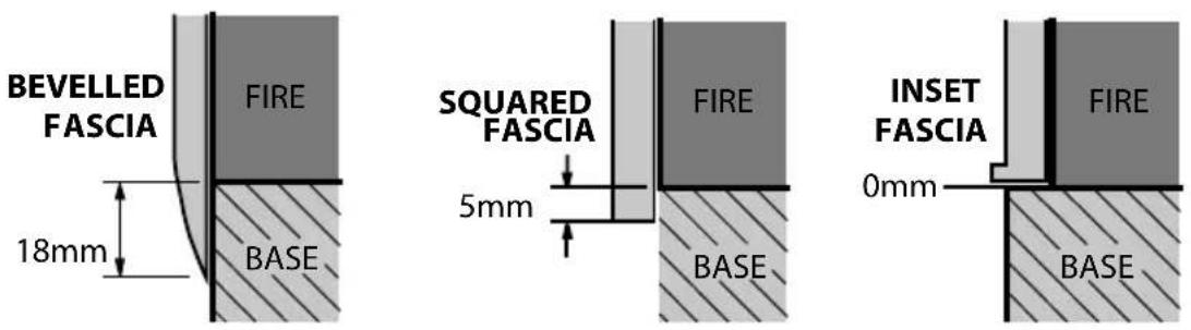 Escea DL850 - B9 Distance from Fireplace Base to Fascia Base - 1