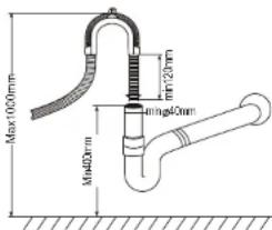 Artusi ADW4500X - Connecting the water outlet hose - 1
