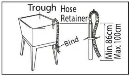 Trough Hose Retainer Bind Min. 86cm Max. 100cm
