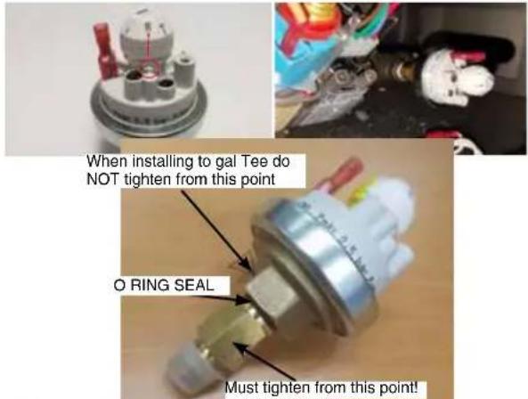 When installing to gal Tee do NOT tighten from this point O RING SEAL Must tighten from this point!