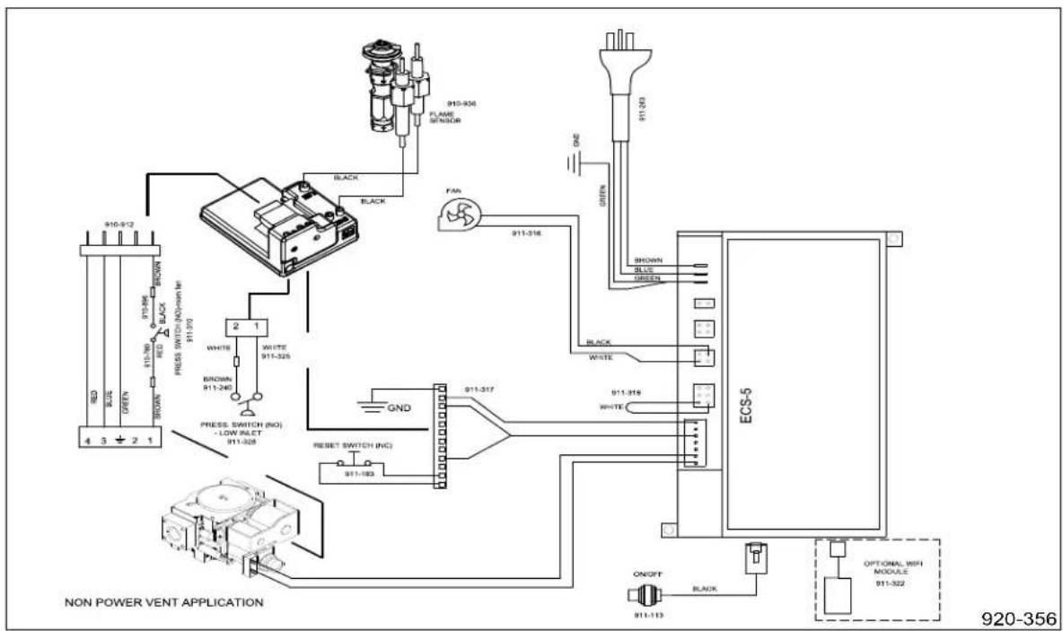 NON POWER VENT APPLICATION 920-356 910-912 RED BLUE GREEN FAN 910-934 FLAME SENSOR GREEN BROWN BLUE GREEN GREEN BLACK 811-325 WHITE 911-316 GND 911-317 RESET SWITCH (NC) 911-328 PRESS SWITCH (NO) - LOW RLET 911-328 PRESS SWITCH (NO) - 1/2/2/2/2/2/2/2/2/2/2/2/2/2/2/2/2/2/2/2/2/2/2/2/2/2/2/2/2/2/2/2/2/2/2/2/2/2/2/2/2/2/2/2/2/2/2/2/2/2/2/4 3 4 5 6 7 8 9 10 11 12 13 14 15 16 17 18 19 20 21 22 BROWN 911-330 BROWN 911-335 BROWN 911-336 BROWN 911-337 BROWN 911-338 BROWN 911-339 BROWN 911-340 BROWN 911-341 BROWN 911-342 BROWN 911-343 BROWN 911-344 BROWN 911-345 BROWN 911-346 BROWN 911-347 BROWN 911-348 BROWN 911-349 BROWN 911-350