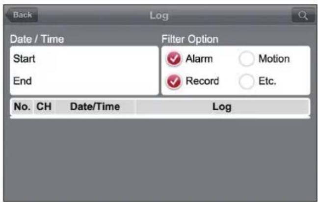 Vitek VT-SRP916 - Using the Log View - 2