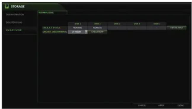 Vitek VT-SRP916 - S.M.A.R.T settings - 1