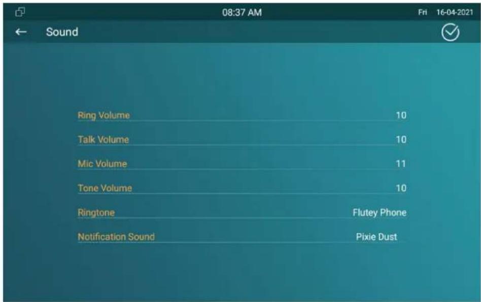 08:37 AM Fri 16-04-2021 Sound Ring Volume 10 Talk Volume 10 Mic Volume 11 Tone Volume 10 Ringtone Flutey Phone Notification Sound Pixie Dust