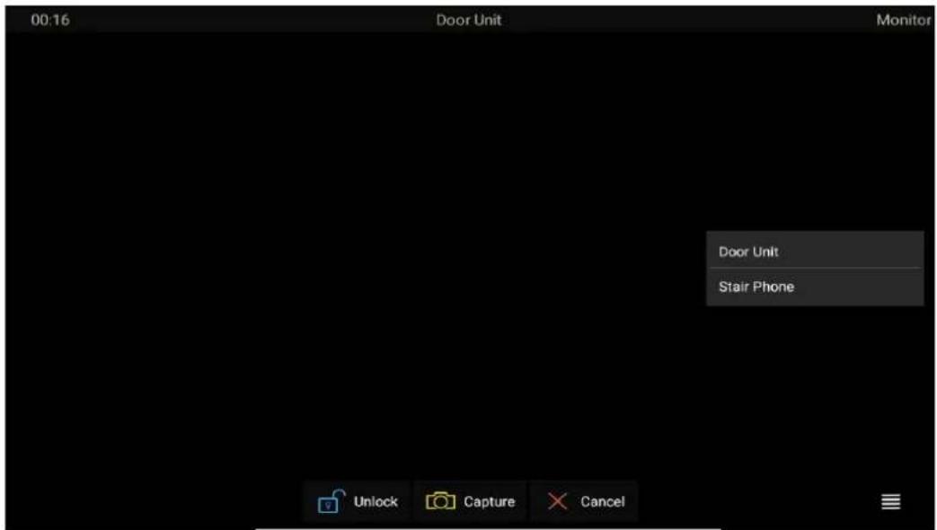 00:16 Door Unit Monitor Door Unit Stair Phone Unlock Capture Cancel