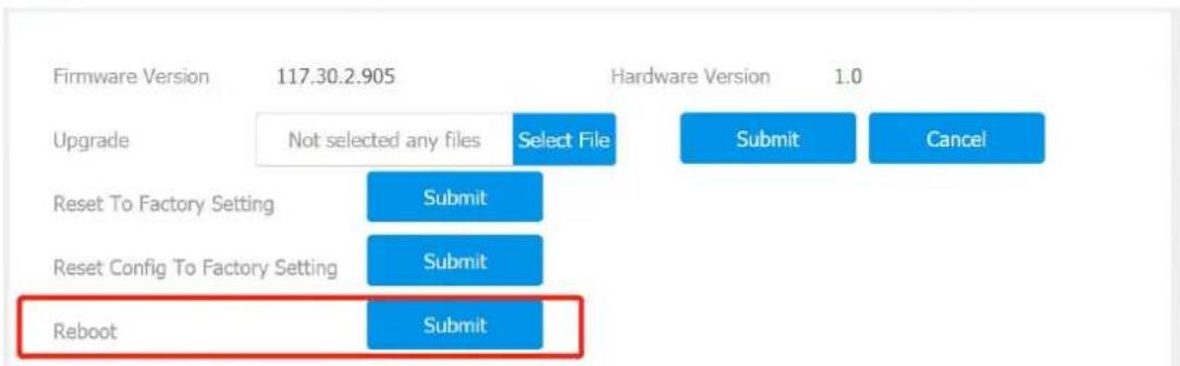 Akuvox C317S - Reboot on the Web Interface - 1