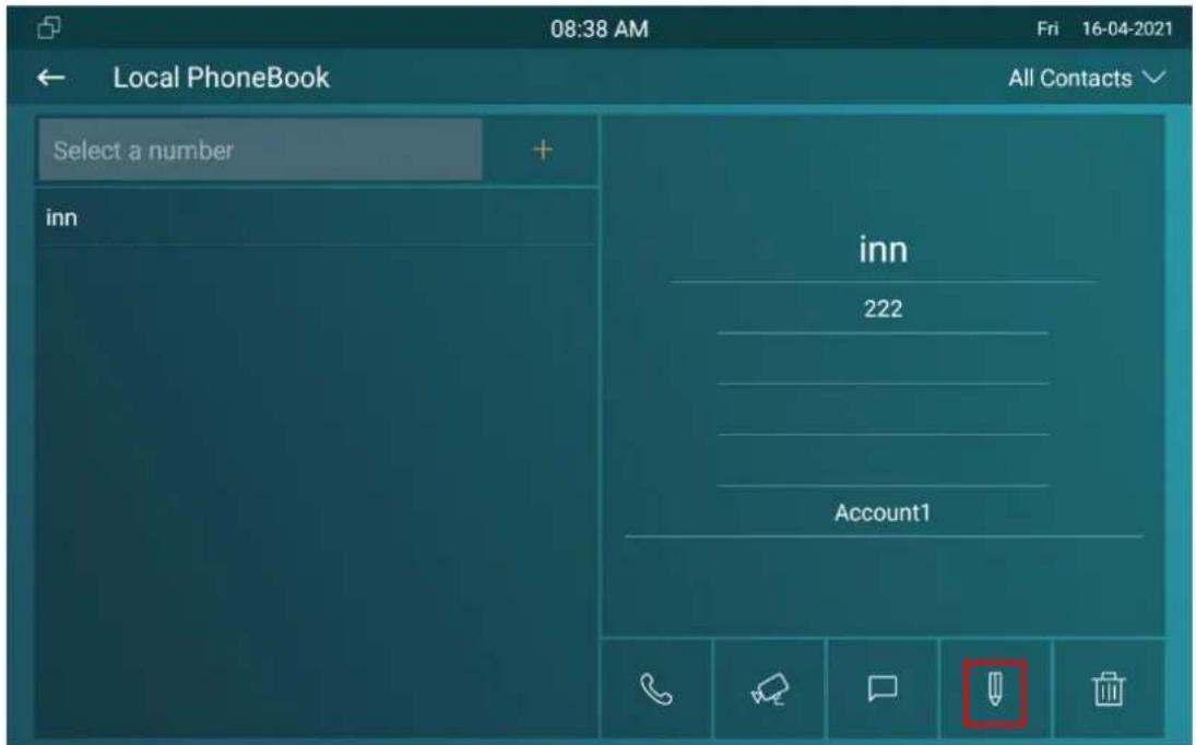 08:38 AM Fri 16-04-2021 Local PhoneBook All Contacts Select a number inn inn 222 Account1