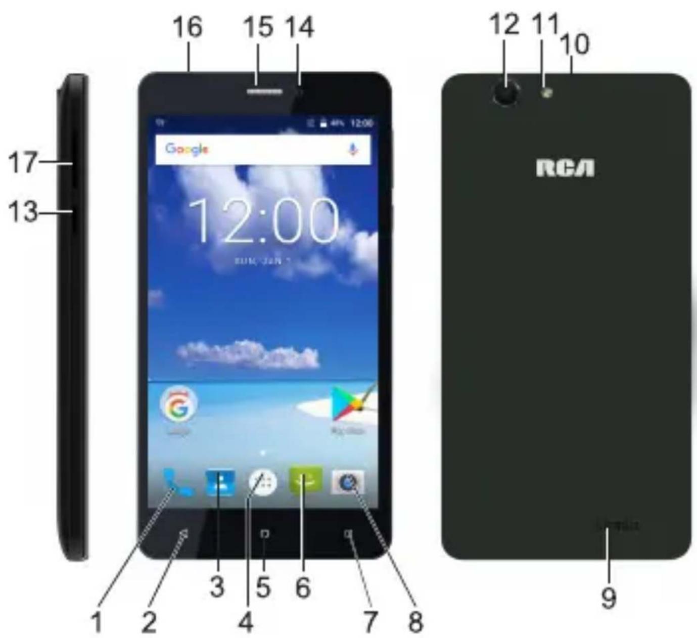 RCA RLTP5049D - Inserting the SIM / microSD card and battery ATTENTION! - 1